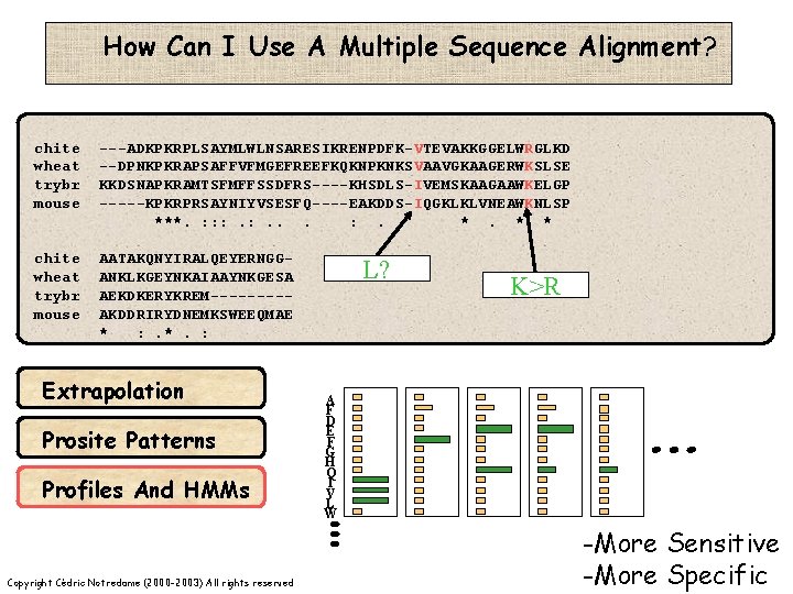An Introduction to Multiple Sequence Alignments Cdric Notredame