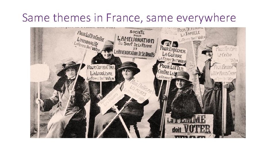 Same themes in France, same everywhere 