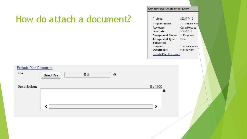 How do attach a document? 