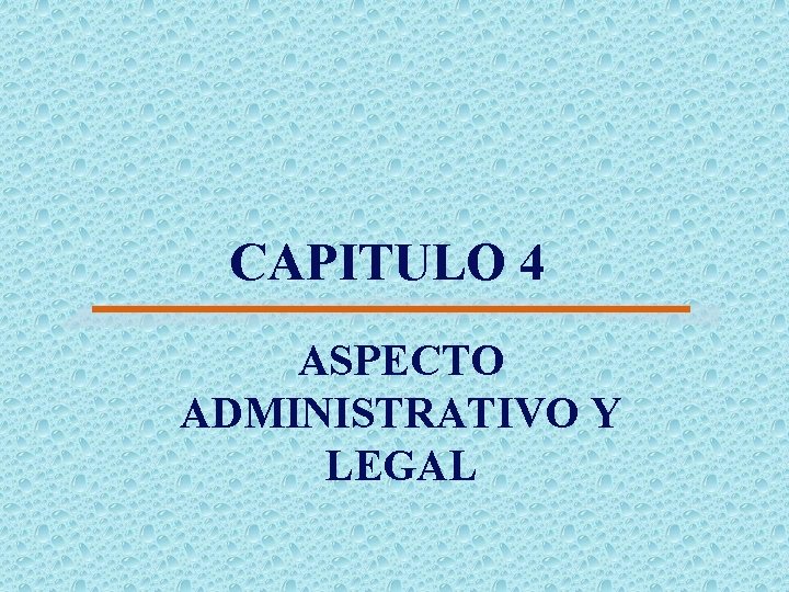 CAPITULO 4 ASPECTO ADMINISTRATIVO Y LEGAL 