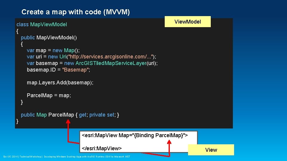 Create a map with code (MVVM) class Map. View. Model { public Map. View.