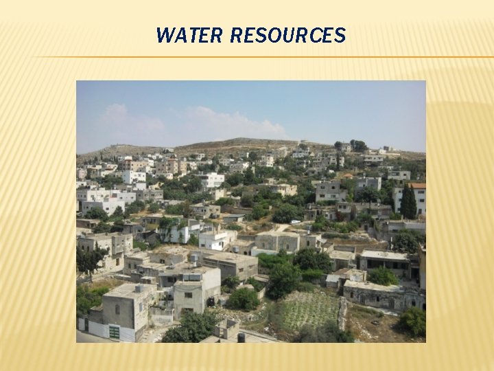WATER RESOURCES 