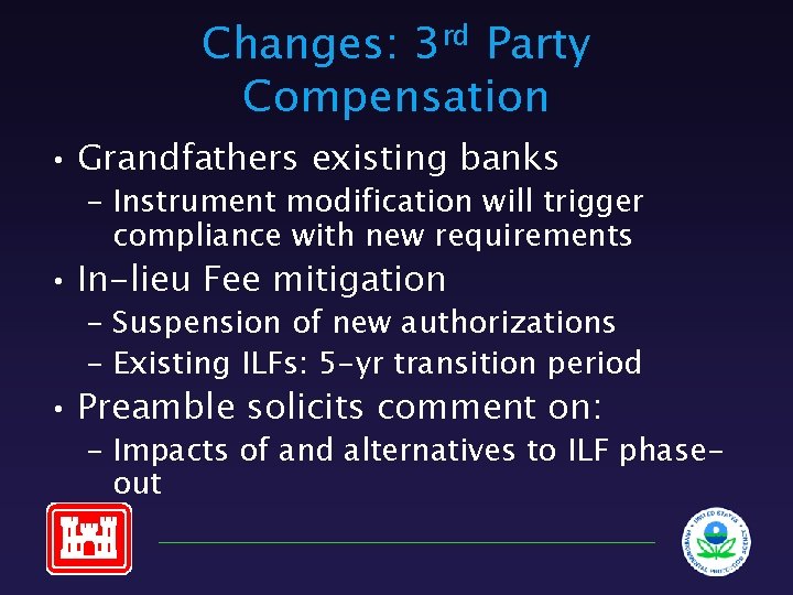 Changes: 3 rd Party Compensation • Grandfathers existing banks – Instrument modification will trigger