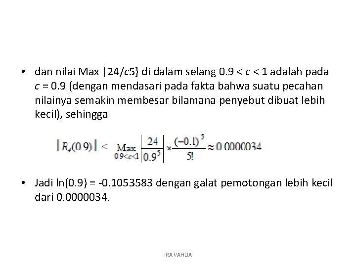  • dan nilai Max |24/c 5} di dalam selang 0. 9 < c