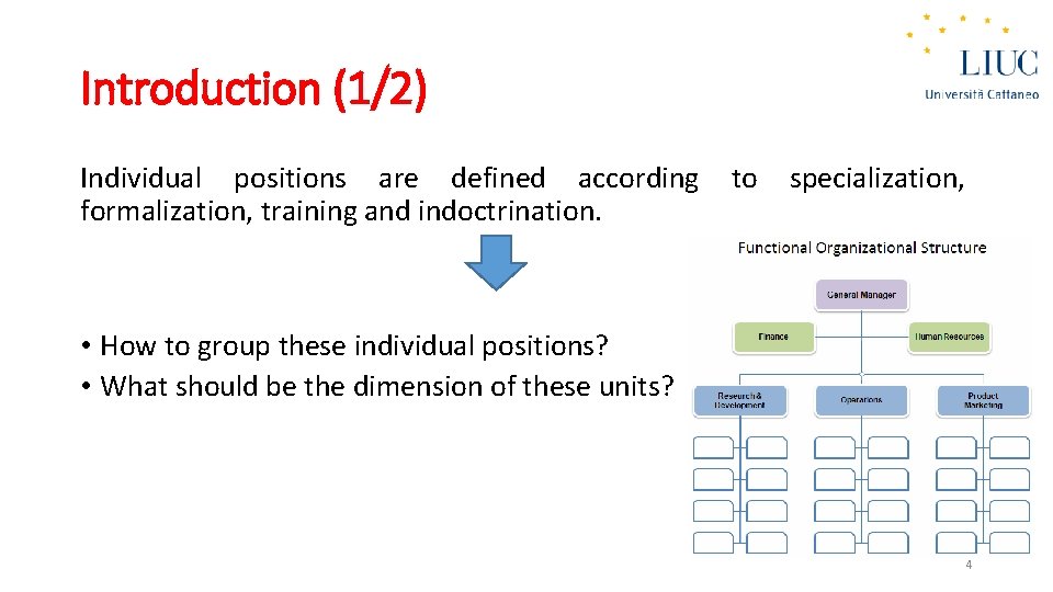 Introduction (1/2) Individual positions are defined according formalization, training and indoctrination. to specialization, •