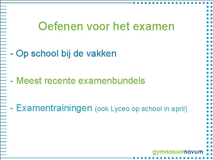 Oefenen voor het examen - Op school bij de vakken - Meest recente examenbundels