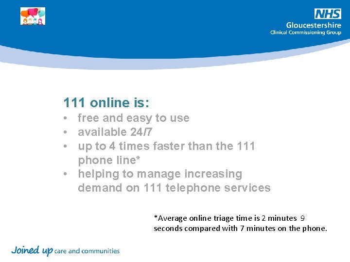 111 online is: • free and easy to use • available 24/7 • up