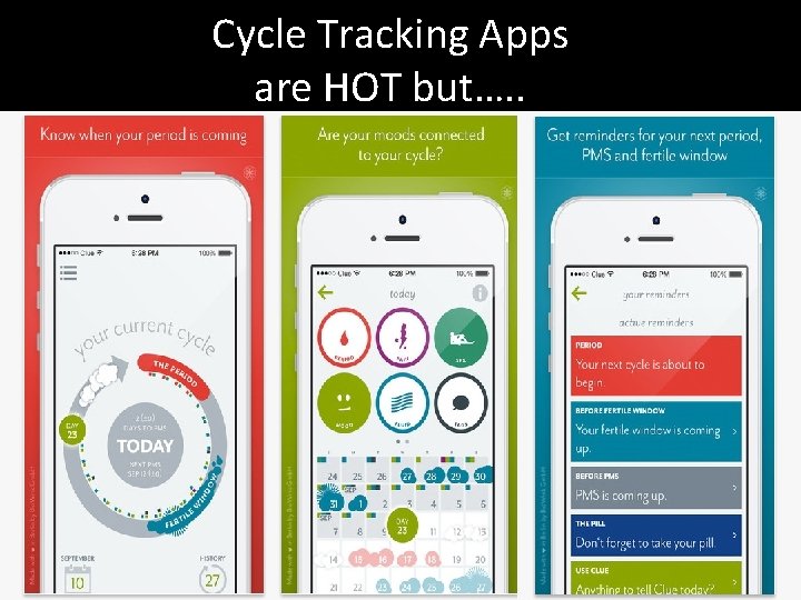 Cycle Tracking Apps are HOT but…. . 