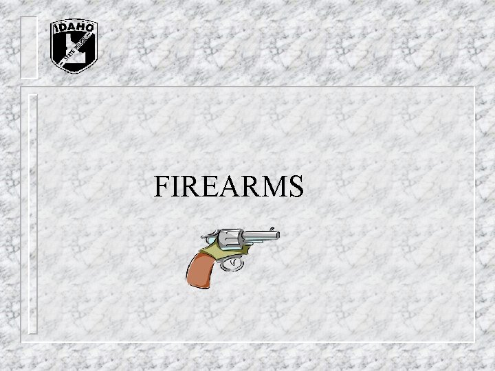 FIREARMS FIREARMS