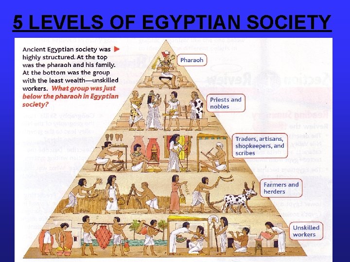 5 LEVELS OF EGYPTIAN SOCIETY 