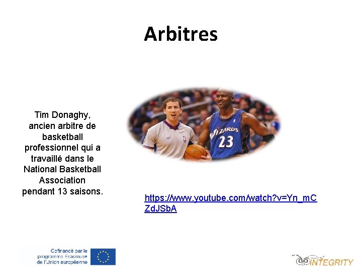 Arbitres Tim Donaghy, ancien arbitre de basketball professionnel qui a travaillé dans le National