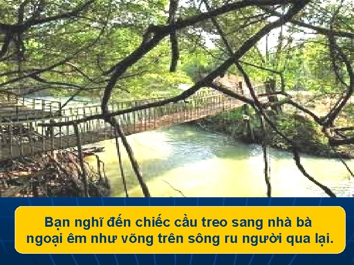 Bạn nghĩ đến chiếc cầu treo sang nhà bà ngoại êm như võng trên