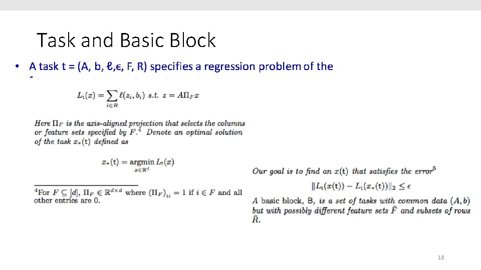 Task and Basic Block 18 