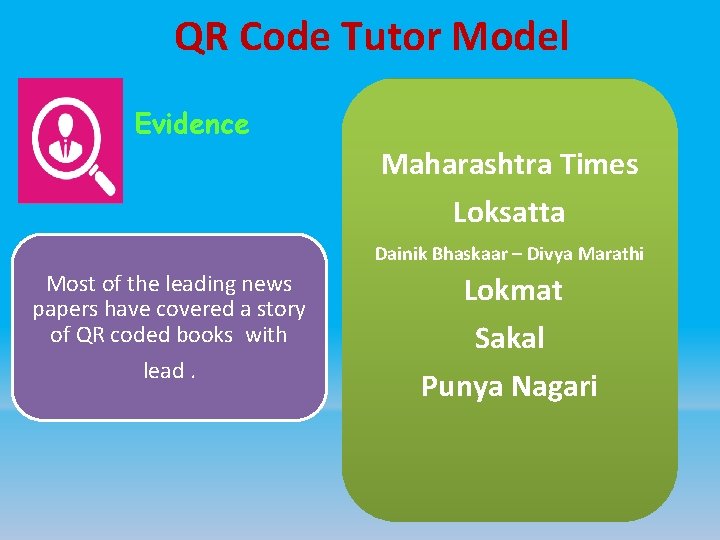 QR Code Tutor Model Evidence Maharashtra Times Loksatta Dainik Bhaskaar – Divya Marathi Most