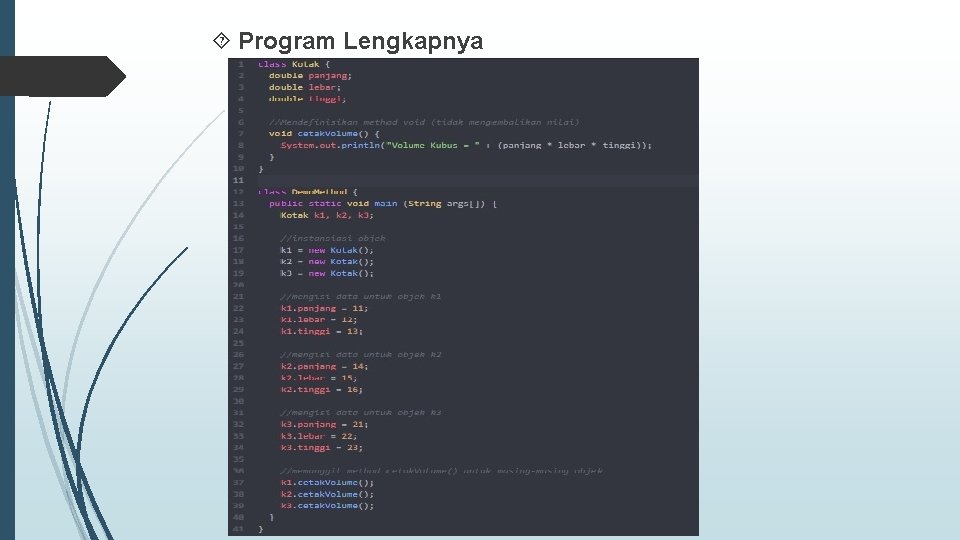  Program Lengkapnya 