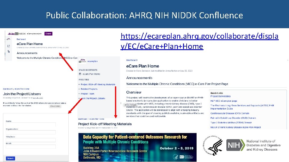 Public Collaboration: AHRQ NIH NIDDK Confluence https: //ecareplan. ahrq. gov/collaborate/displa y/EC/e. Care+Plan+Home 