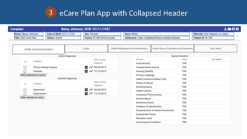 3 e. Care Plan App with Collapsed Header 