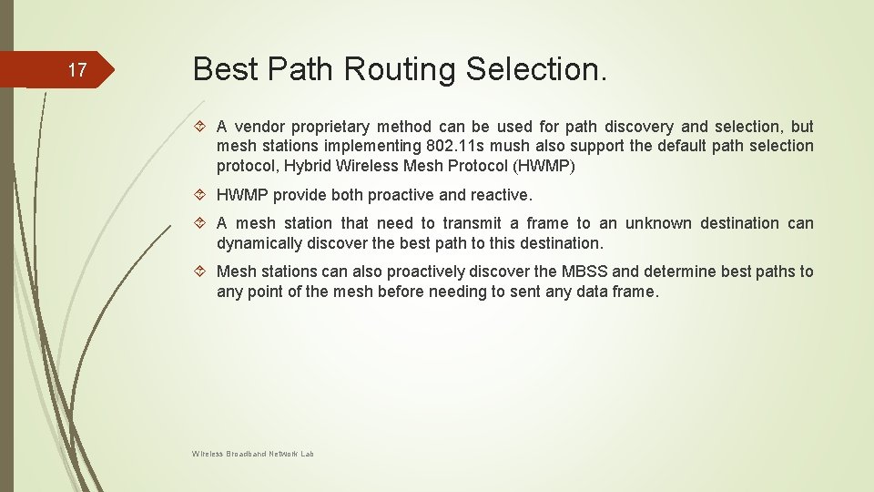 17 Best Path Routing Selection. A vendor proprietary method can be used for path 17 Best Path Routing Selection. A vendor proprietary method can be used for path