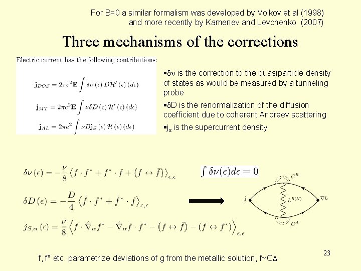 For B=0 a similar formalism was developed by Volkov et al (1998) and more