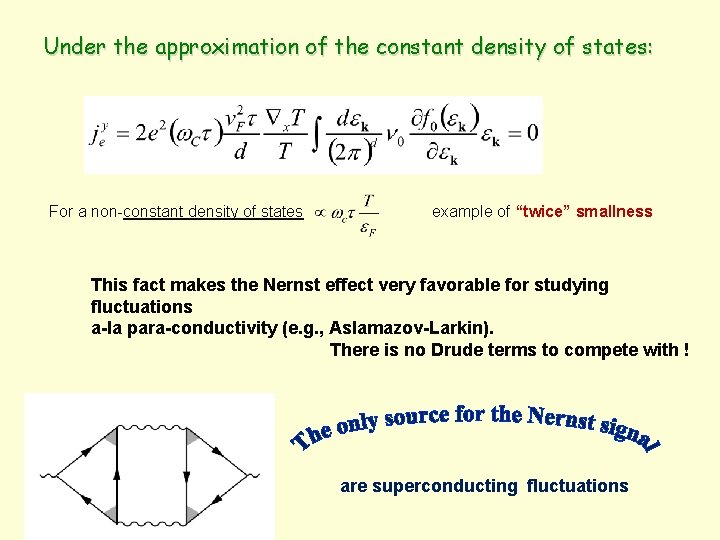 Under the approximation of the constant density of states: For a non-constant density of