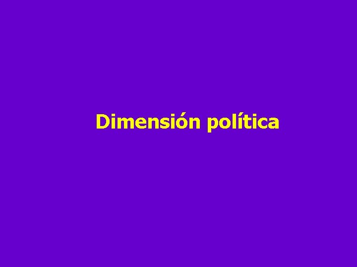 Dimensión política 