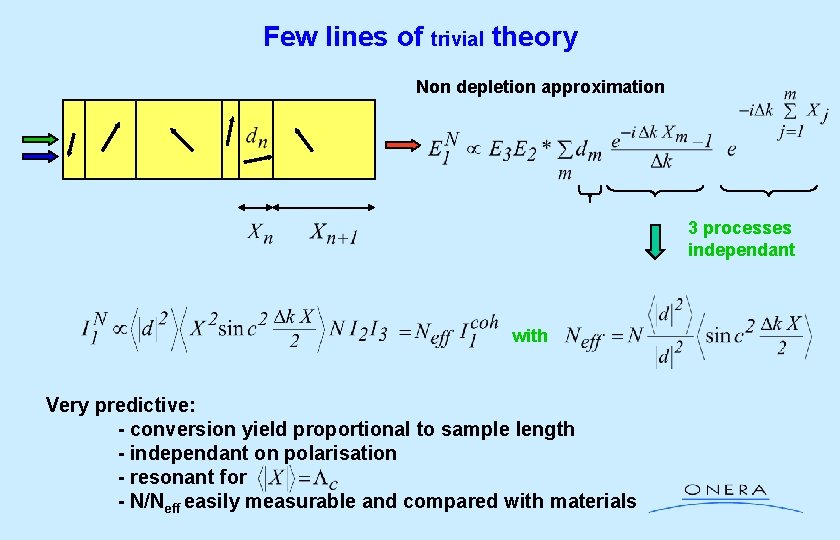 Few lines of trivial theory Non depletion approximation 3 processes independant with Very predictive:
