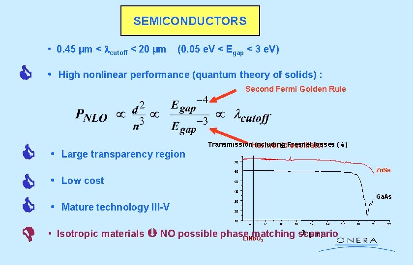 SEMICONDUCTORS • 0. 45 µm < lcutoff < 20 µm (0. 05 e. V