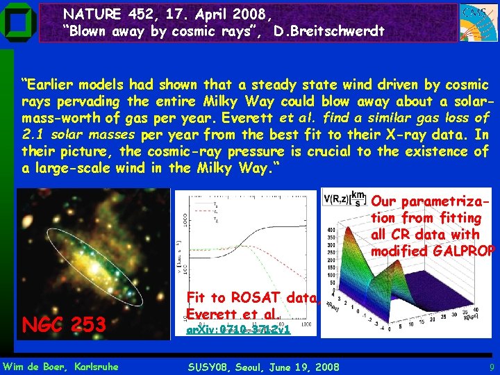 NATURE 452, 17. April 2008, “Blown away by cosmic rays”, D. Breitschwerdt “Earlier models