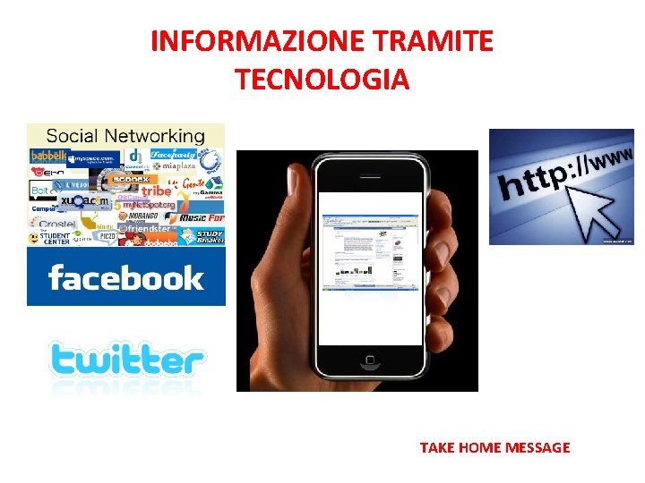 INFORMAZIONE TRAMITE TECNOLOGIA TAKE HOME MESSAGE 