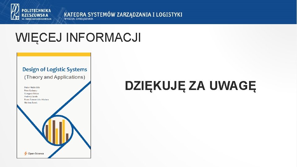 WIĘCEJ INFORMACJI DZIĘKUJĘ ZA UWAGĘ WIĘCEJ INFORMACJI DZIĘKUJĘ ZA UWAGĘ