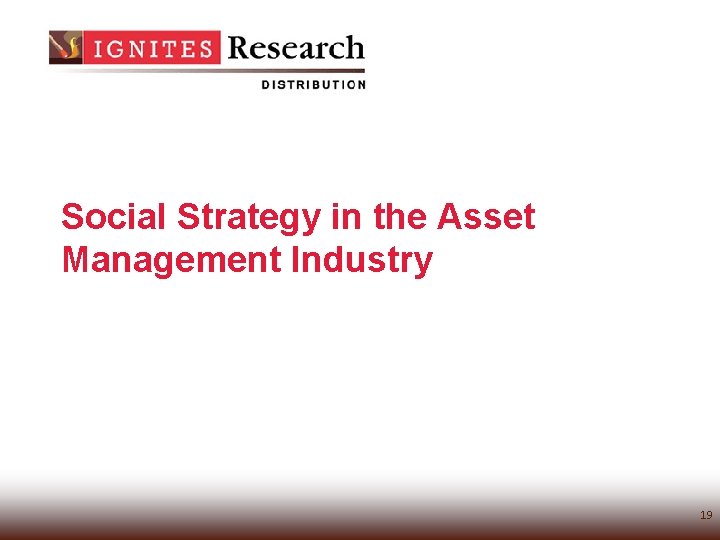Social Strategy in the Asset Management Industry 19 