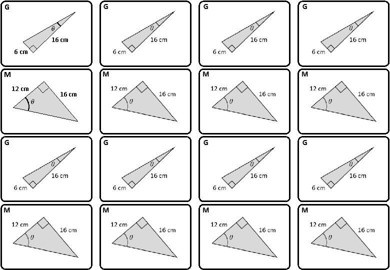 G 16 cm M 12 cm 16 cm 