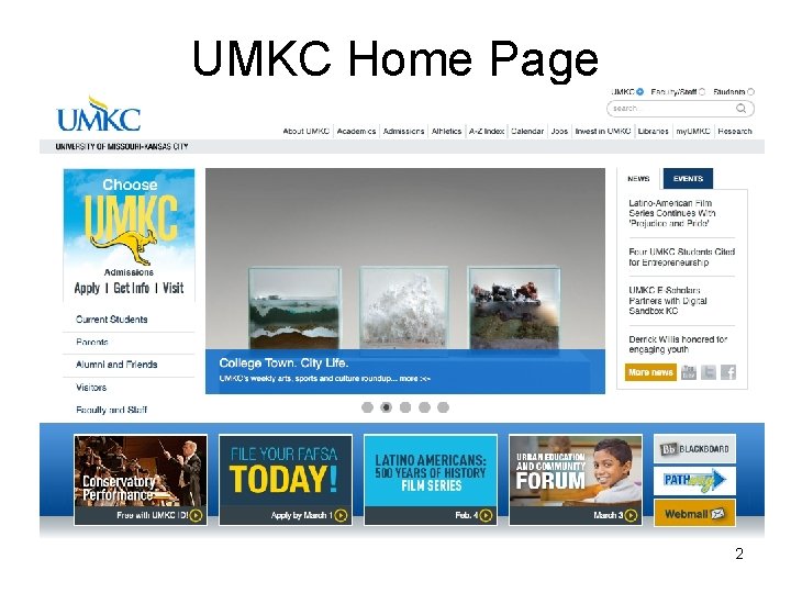 UMKC Home Page 2 