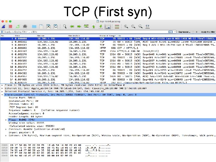 TCP (First syn) 4 