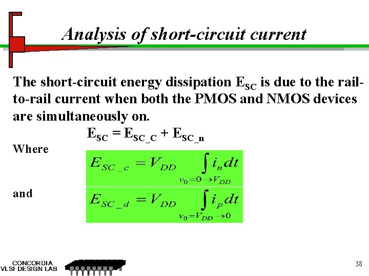 Analysis of short-circuit current The short-circuit energy dissipation ESC is due to the railto-rail