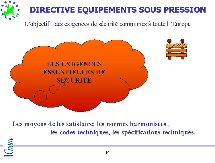 DIRECTIVE EQUIPEMENTS SOUS PRESSION L’objectif : des exigences de sécurité communes à toute l DIRECTIVE EQUIPEMENTS SOUS PRESSION L’objectif : des exigences de sécurité communes à toute l