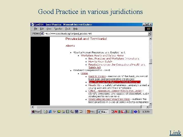 Good Practice in various juridictions Link 