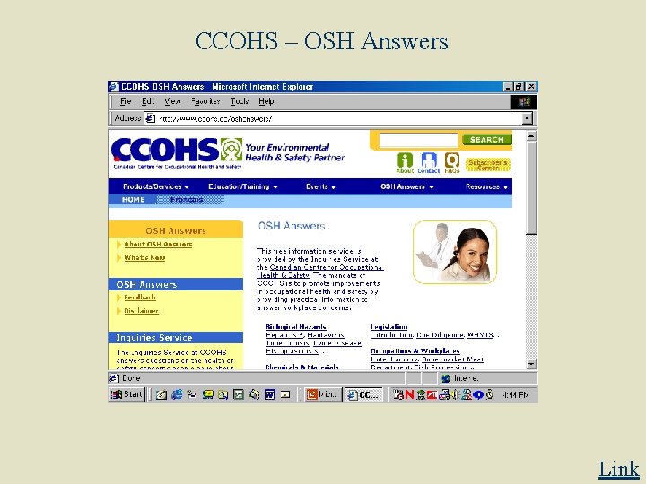 CCOHS – OSH Answers Link 