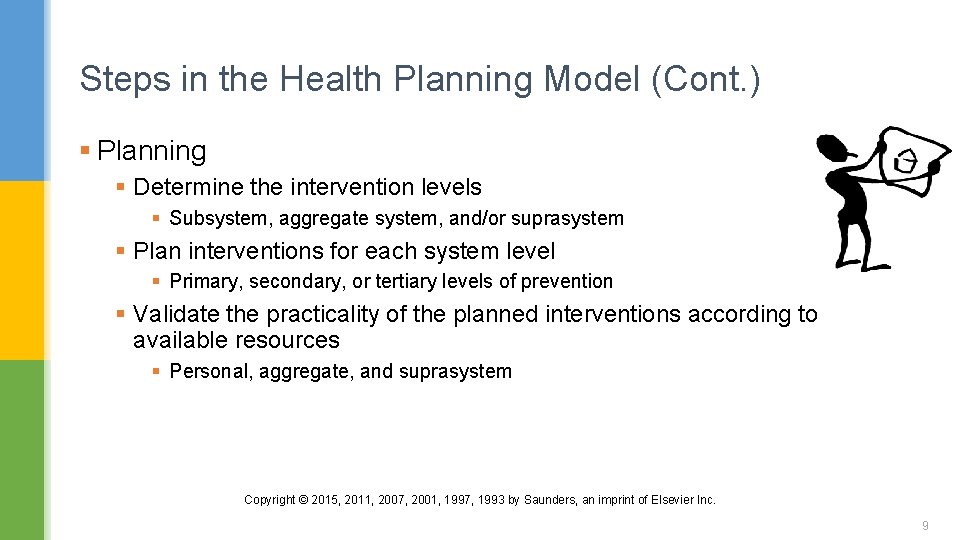 Steps in the Health Planning Model (Cont. ) § Planning § Determine the intervention