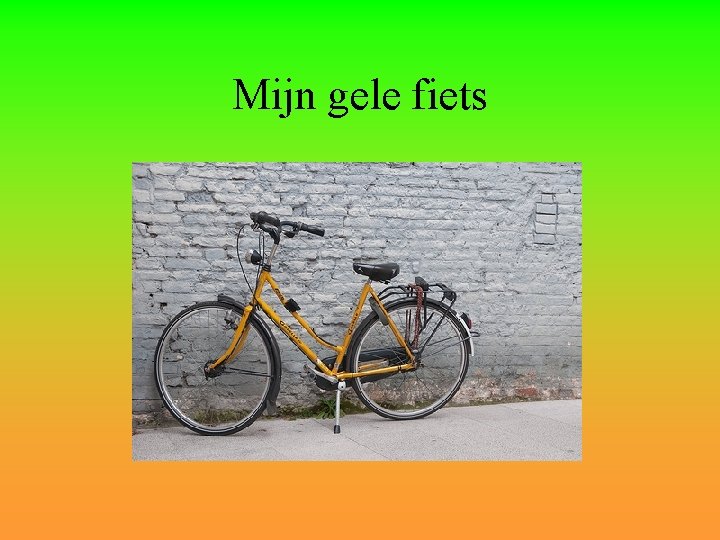 Mijn gele fiets 
