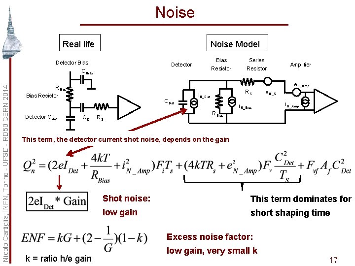 Noise Real life Noise Model Detector Bias Detector Nicolo Cartiglia, INFN, Torino - UFSD