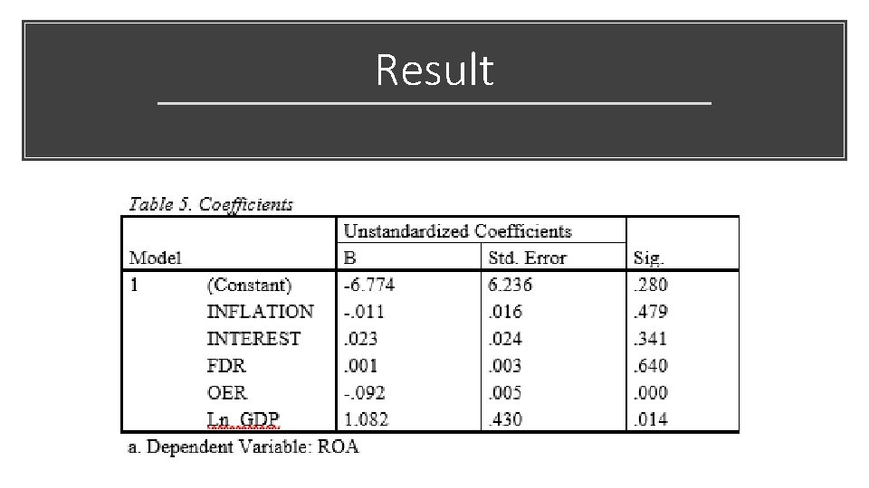 Result 