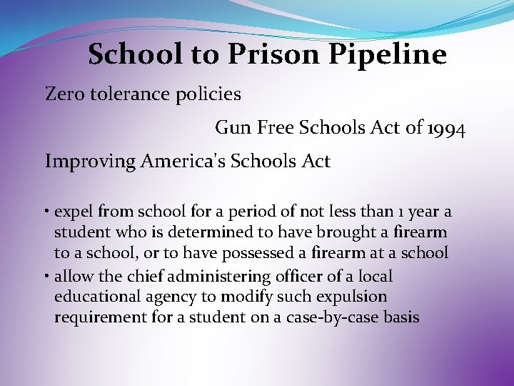 Breaking the School to Prison Pipeline Case Study