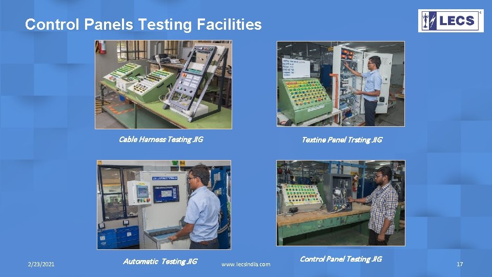 Control Panels Testing Facilities Cable Harness Testing JIG 2/23/2021 Automatic Testing JIG Textine Panel