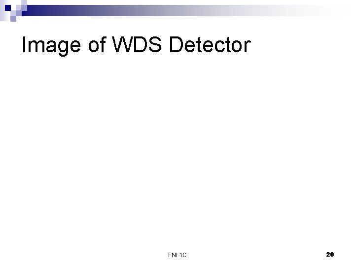 Image of WDS Detector FNI 1 C 20 