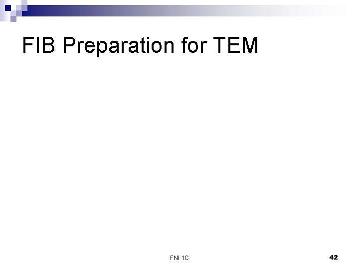 FIB Preparation for TEM FNI 1 C 42 