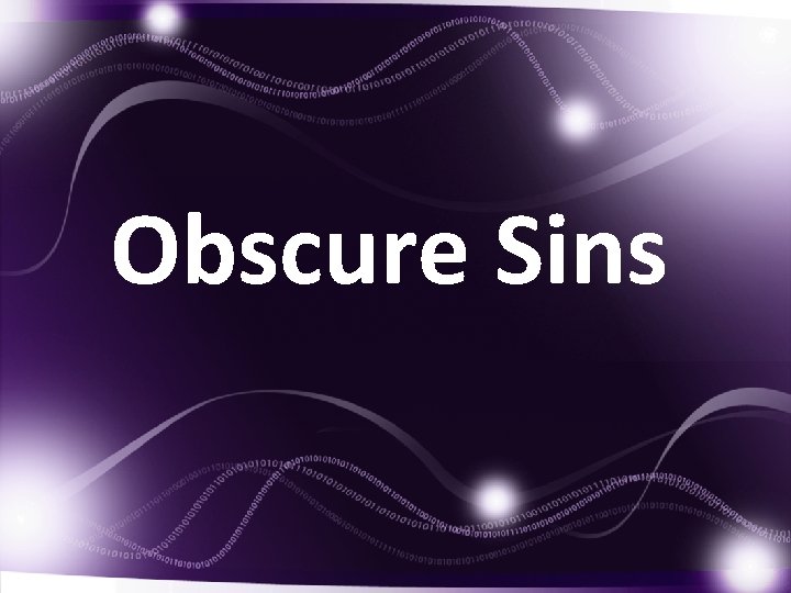 Obscure Sins 