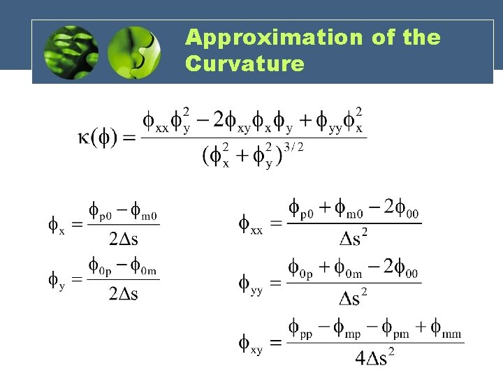 Approximation of the Curvature 