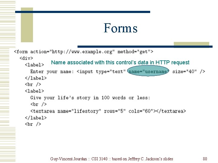 Forms Name associated with this control’s data in HTTP request Guy-Vincent Jourdan : : Forms Name associated with this control’s data in HTTP request Guy-Vincent Jourdan : :