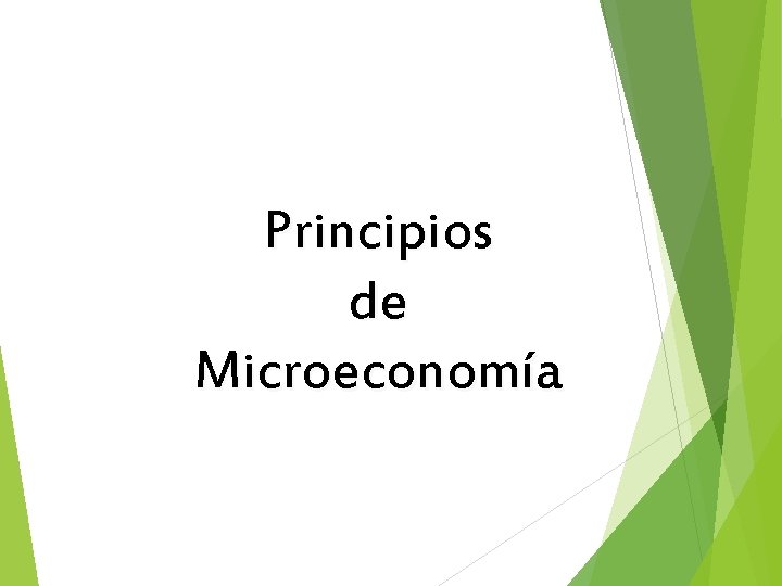 Principios de Microeconomía 